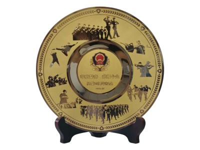 教师退休纪念盘 检察官离退休纪念品 公安干警表彰奖牌奖品 入职纪念品图3